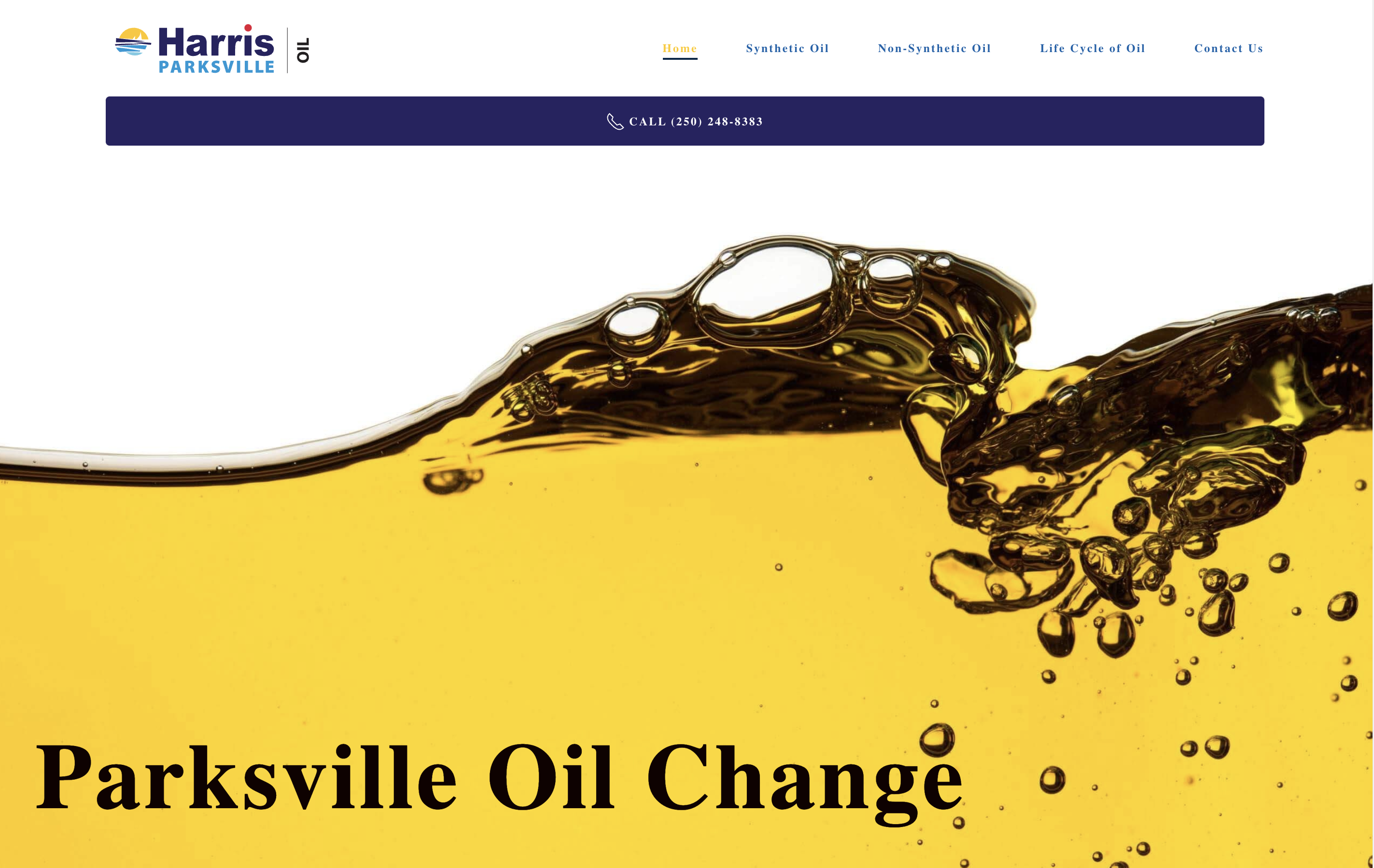 Parksville Oil Change website revamp